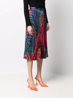 Versace jupe mi-longue plissée à imprimé Medusa Music