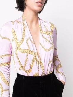 Versace blouse cintrée à imprimé graphique