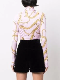 Versace blouse cintrée à imprimé graphique