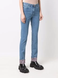 Versace jean à empiècements contrastants