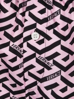 Versace Short de pyjama à imprimé La Greca Signature Pas Cher bas de pyjama femme 7 Versace short de pyjama à imprimé La Greca Signature