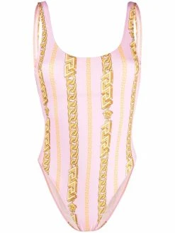 Versace maillot de bain à imprimé chaine