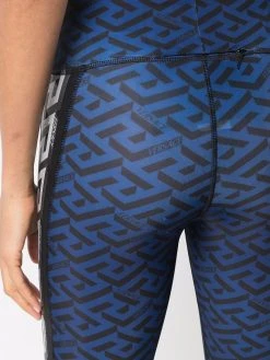 Versace legging colour block à imprimé Greca