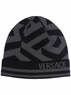 Versace bonnet La Greca en maille
