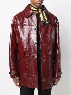 Versace écharpe en soie à imprimé chaine