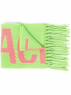 Versace écharpe en laine à logo intarsia