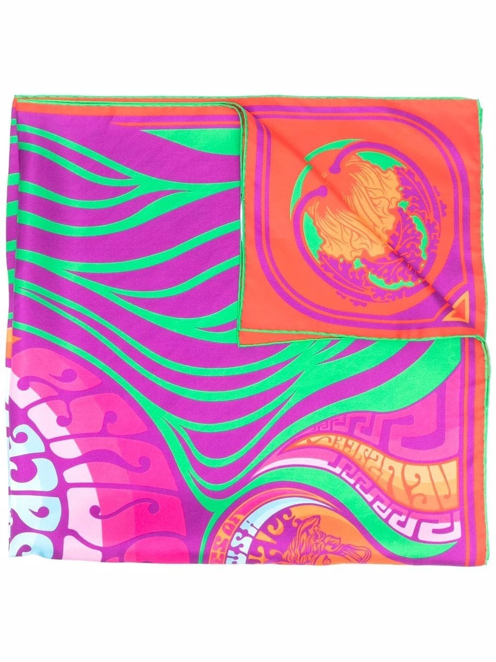 Versace Qualité garantie 100% écharpe en soie à imprimé graphique Écharpes femme 3 Versace écharpe en soie à imprimé graphique