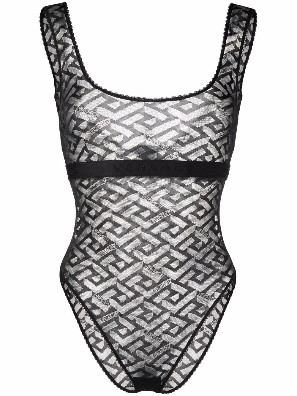 Versace Bas Prix Body La Greca en tulle bodies femme 3 Versace body La Greca en tulle