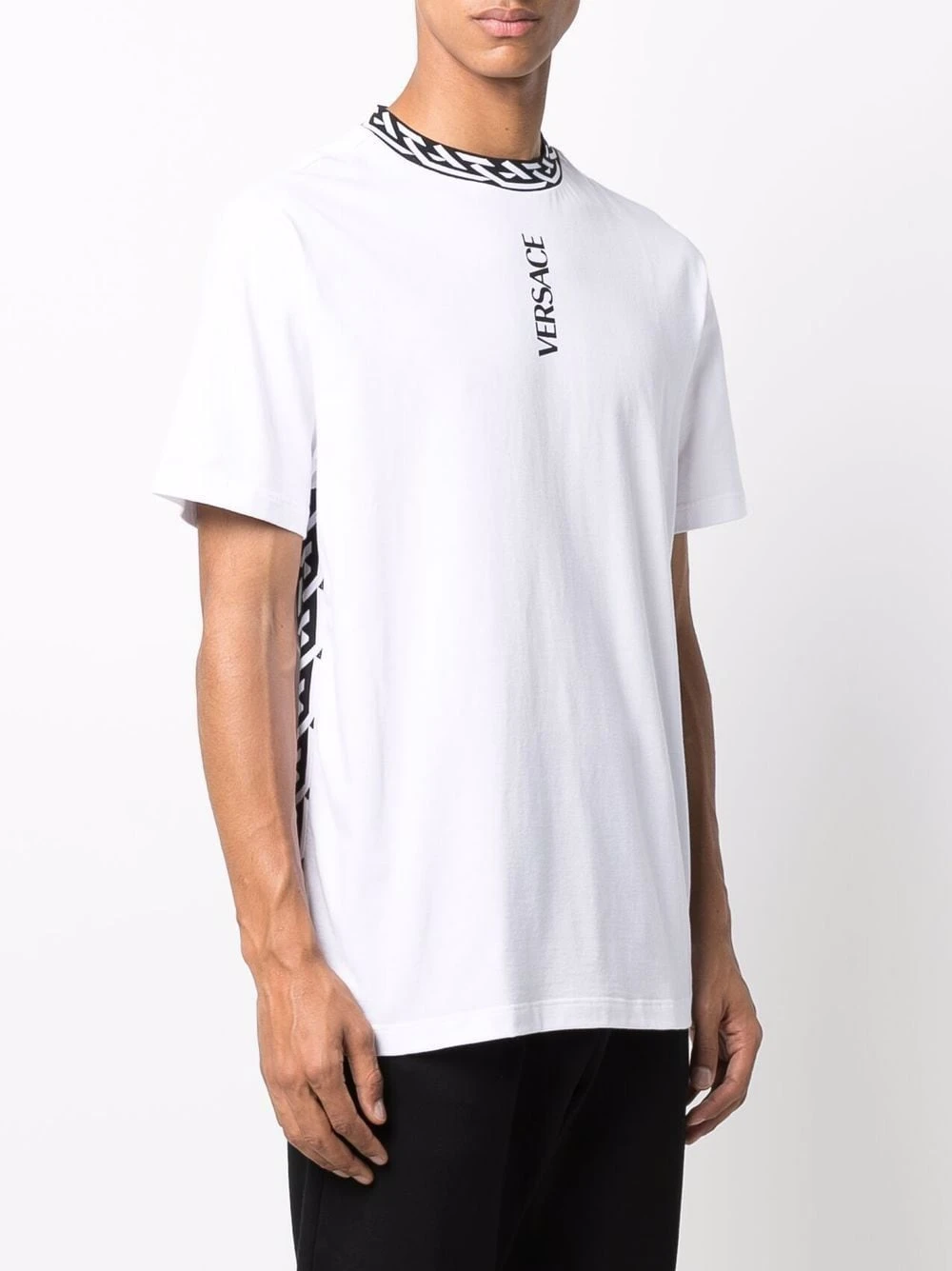 Prix Cassé Versace T shirt à détails imprimés La Greca t-shirts homme 5 Versace t-shirt à détails imprimés La Greca