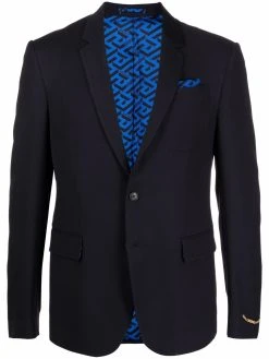 Versace blazer La Greca à simple boutonnage