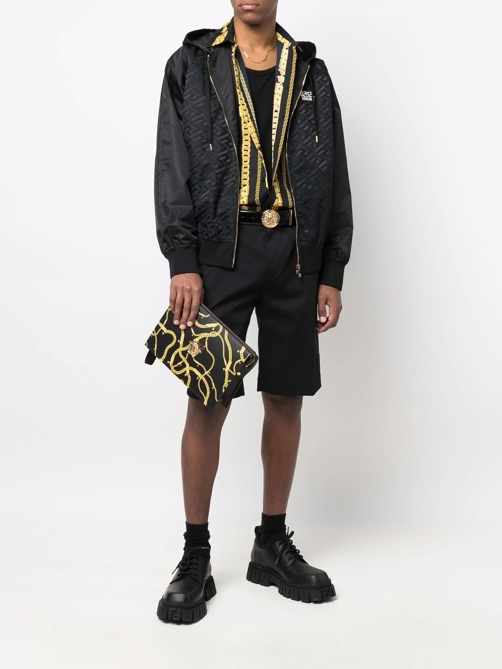 Versace Prix Allégé Pochette à plaque Medusa pochettes & minaudières homme 4 Versace pochette à plaque Medusa