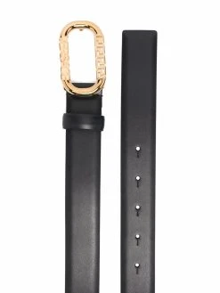 Versace ceinture à détail Greca en cuir