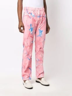 Versace jean droit à patch logo