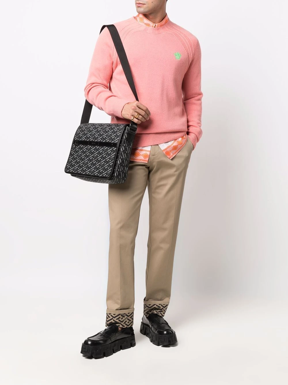 Versace Pantalon chino à coupe droite Prix Avantageux pantalons droits homme 4 Versace pantalon chino à coupe droite