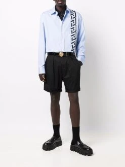 Versace chemise imprimée Greca à fines rayures