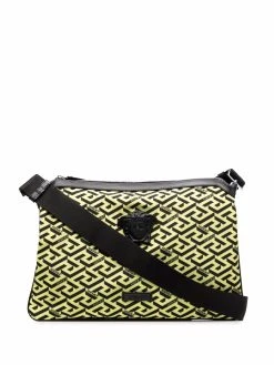 Versace pochette d'ordinateur zippée à logo