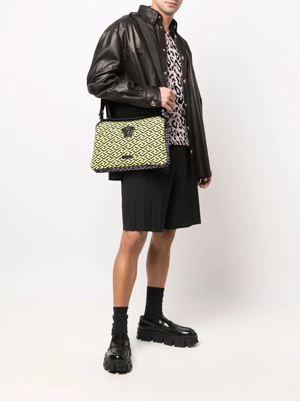 Garantie De Qualité 100% Versace Pochette d'ordinateur zippée à logo sacs ordinateur & porte-documents homme 4 Versace pochette d'ordinateur zippée à logo