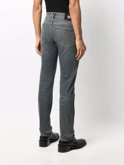 Versace jean droit à taille mi-haute