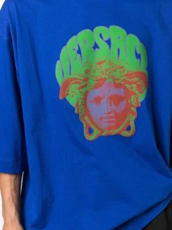 Versace t-shirt en coton à logo Medusa