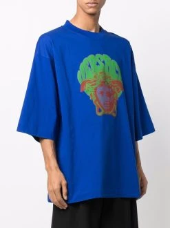 Versace t-shirt en coton à logo Medusa