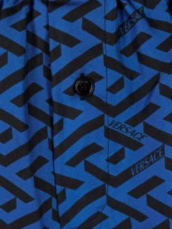 Versace boxer en soie à imprimé géométrique