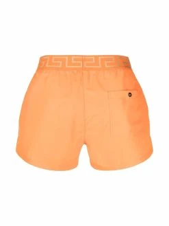 Versace short de bain à détail Greca