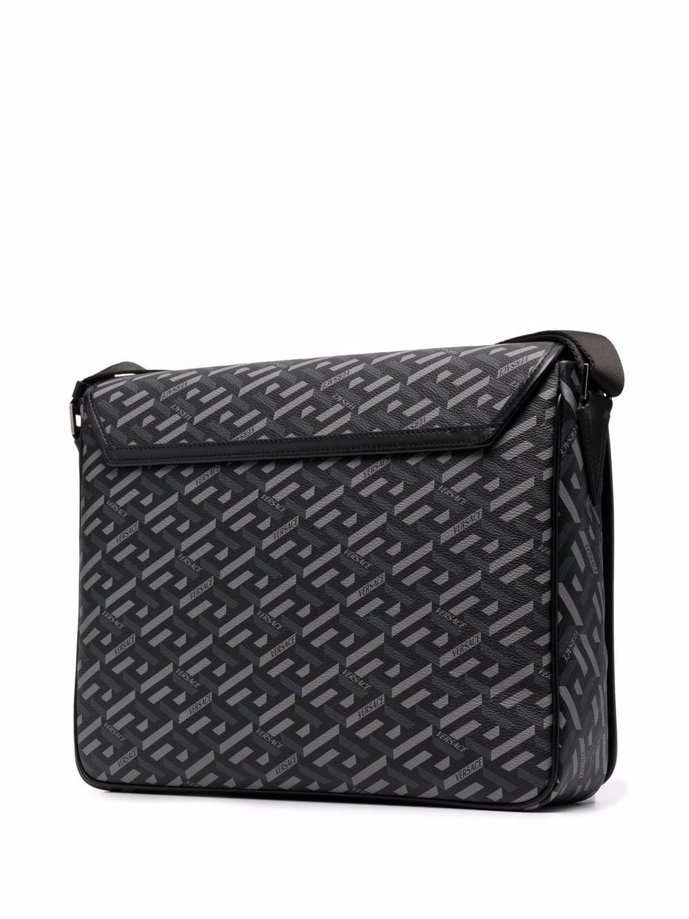 Versace Sac porté épaule en cuir à logo imprimé Petit Prix sacs porté épaule homme 5 Versace sac porté épaule en cuir à logo imprimé