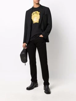 Versace jean droit à motif Medusa brodé