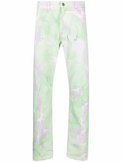 Versace jean droit à motif tie dye