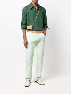 Versace jean droit à motif tie dye