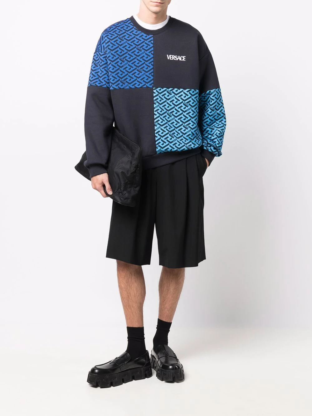 Vendre Versace Sweat à imprimé La Greca sweats homme 4 Versace sweat à imprimé La Greca