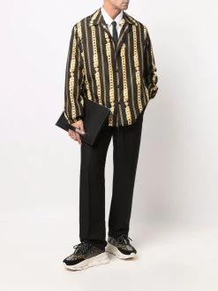 Versace surchemise à imprimé graphique