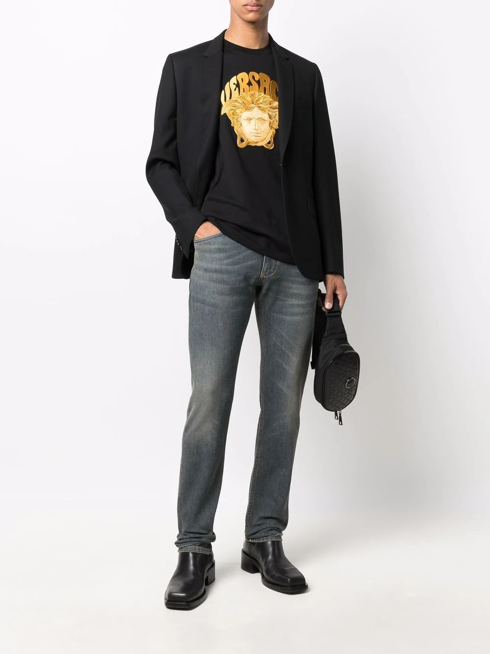 Versace T shirt à motif Medusa brodé Prix Cassé t-shirts homme 4 Versace t-shirt à motif Medusa brodé