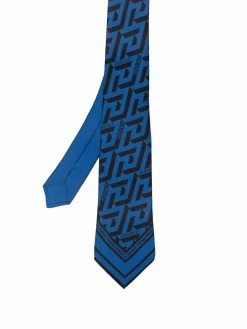 Versace cravate à motif Greca imprimé