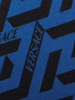 Versace cravate à motif Greca imprimé