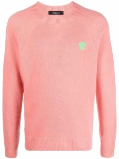 Versace pull à logo brodé