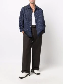 Versace surchemise à imprimé Greca