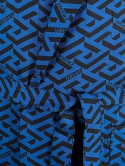 50% Off De Vente Versace Robe de chambre en soie à logo loungewear homme 7 Versace robe de chambre en soie à logo