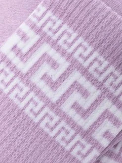 Versace chaussettes Greca nervurées