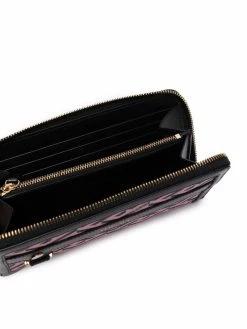 Versace portefeuille en cuir à imprimé Greca