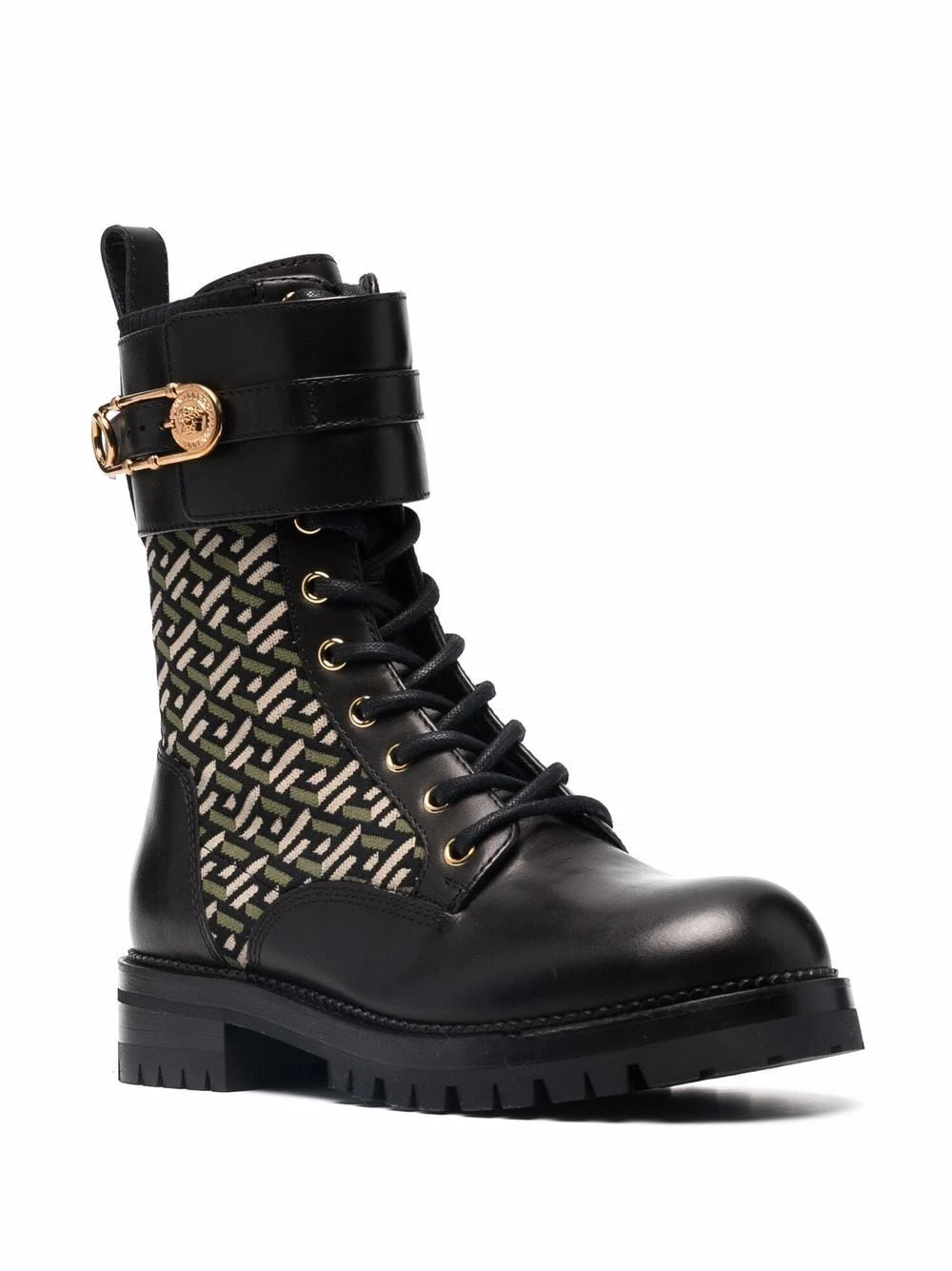 Réduction Versace Bottines La Greca à motif monogrammé bottes femme 4 Versace bottines La Greca à motif monogrammé