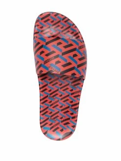 Versace claquettes à logo imprimé