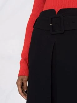 Versace jupe plissée à taille ceinturée