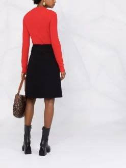 Versace jupe plissée à taille ceinturée