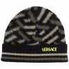 Versace bonnet Greca Signature en laine