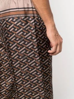 Versace pantalon droit à imprimé géométrique