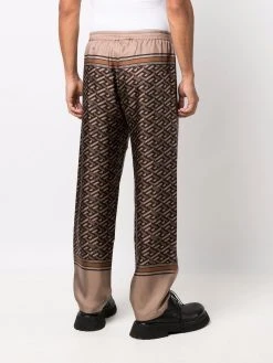 Versace pantalon droit à imprimé géométrique