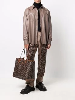 Versace pantalon droit à imprimé géométrique