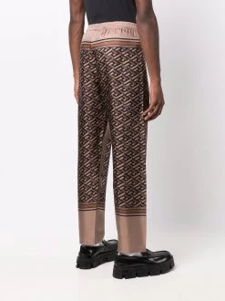 Versace pantalon droit à imprimé géométrique