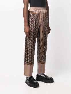 Versace pantalon droit à imprimé géométrique